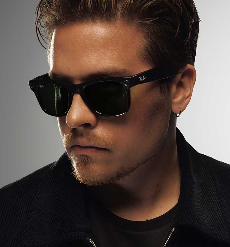 Ray-Ban Meta (Gen 2): Mann mit Ray-Ban Meta AI Brille (Gen 2)